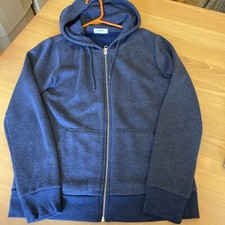 Ladies clothes size s Papaya Navy Blue Poly Mix Full Zip Sweatshirt Hoodie