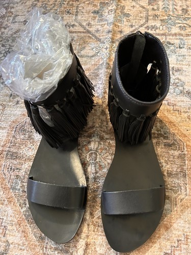 Loeffler Randall Lark Tassel Black Sandals Women’s Size US 6 NWOB READ! - Picture 3 of 10