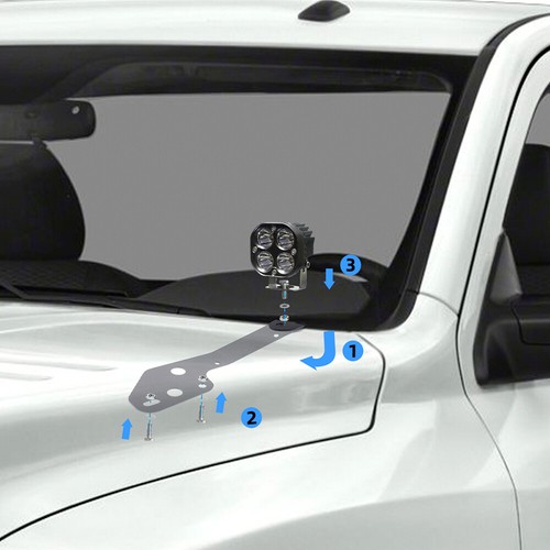 1Pair JERBOR Ditch Light Brackets assist light bracket For 2024 Subaru Crosstrek - Picture 6 of 10