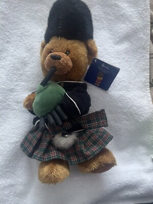 Harrods Knightsbridge Plush Teddy Bear 18 Inchs Scottish Kilt