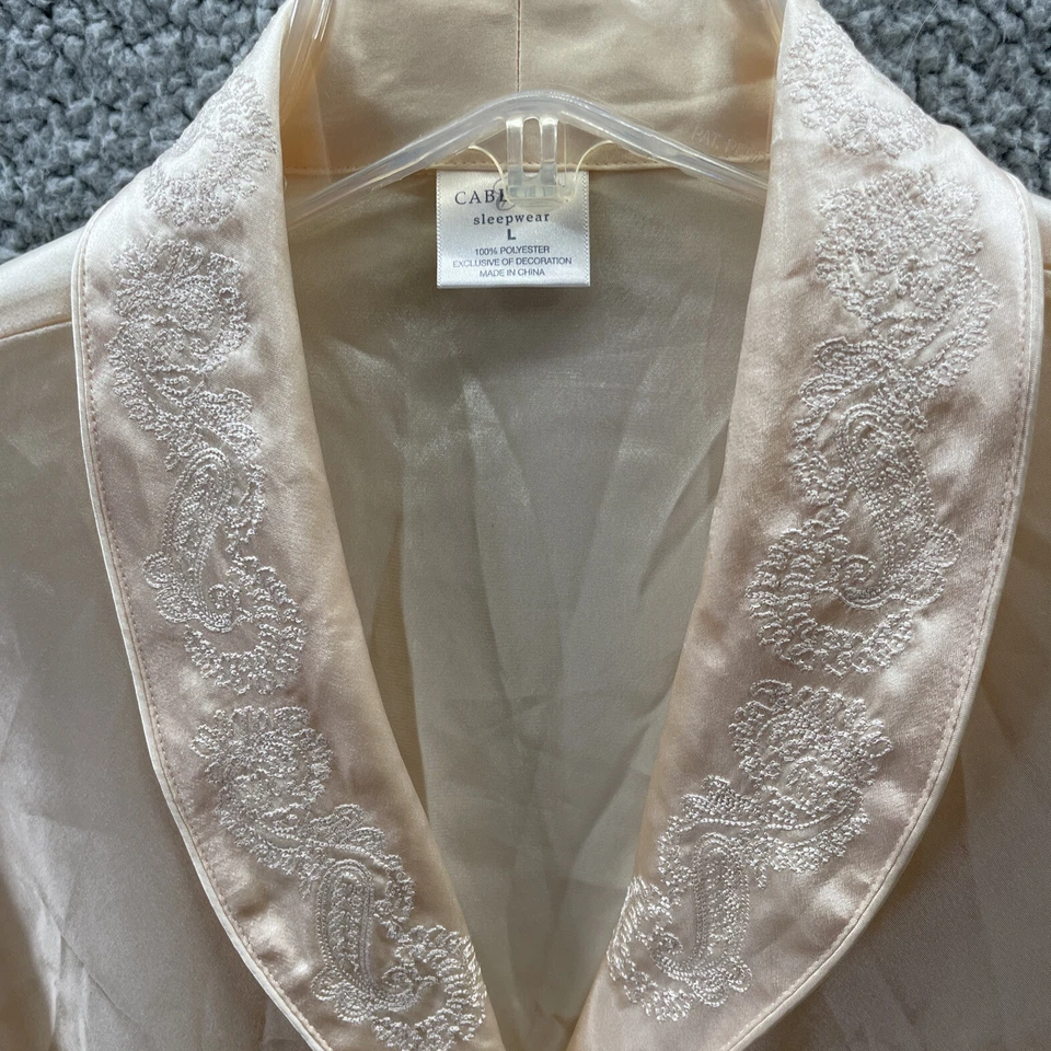 Conjunto de pijama Cabernet Mujer Grande Marfil Bordado Top Cordón Pantalones Relajado Foto 3 de 4