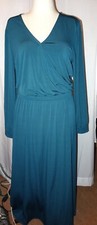 G.I.L.L. Faux Wrap Turquois Maxi Dress New Size Large