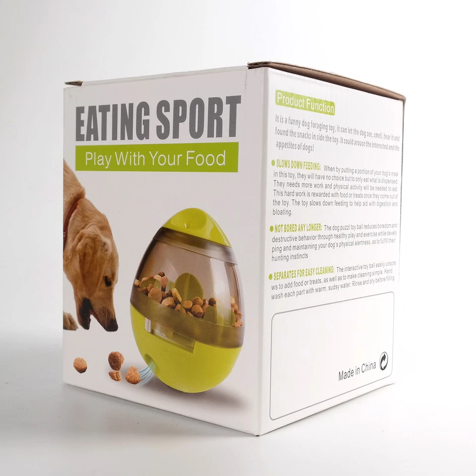 Dog Food Balls Tumbler Pet Puppy Feeder Dispenser Bowl Toy Leak Food Interactive - Image 4 of 4