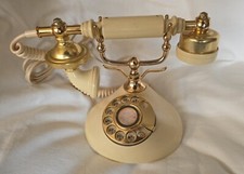 Vintage - French European Style - Cradle - ROTARY  Telephone