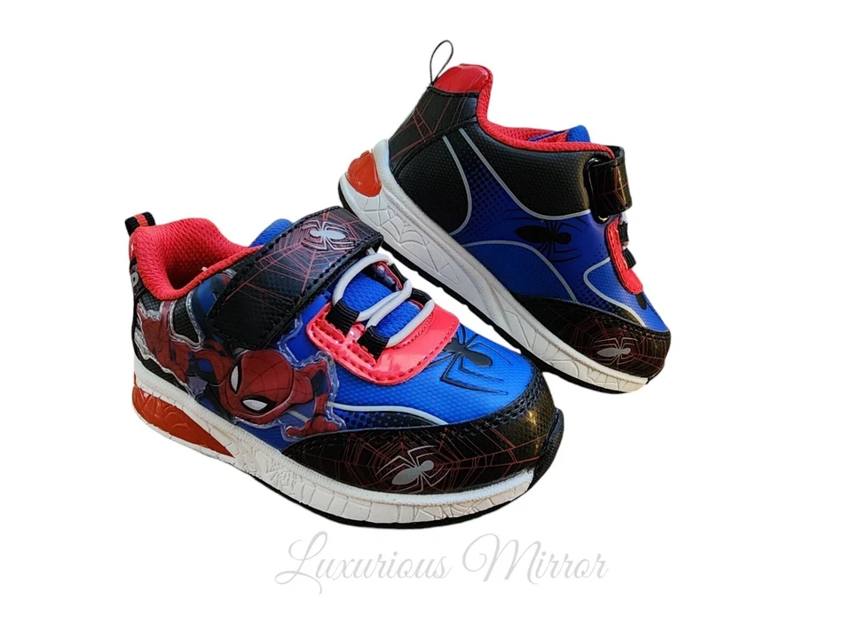 Zapatillas deportivas Spiderman niños pequeños-niños pequeños Spiderman iluminadas sin corbata talla 7 Foto 2 de 4