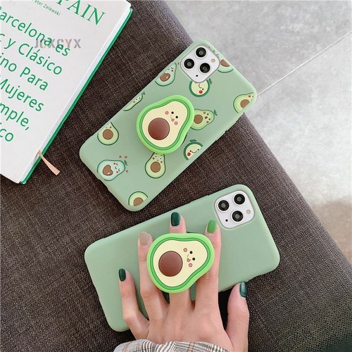 Cute Cartoon Avocado Holder Phone Case Cover For iPhone 16 Pro Max 15 14 13 12 X - Picture 2 of 11