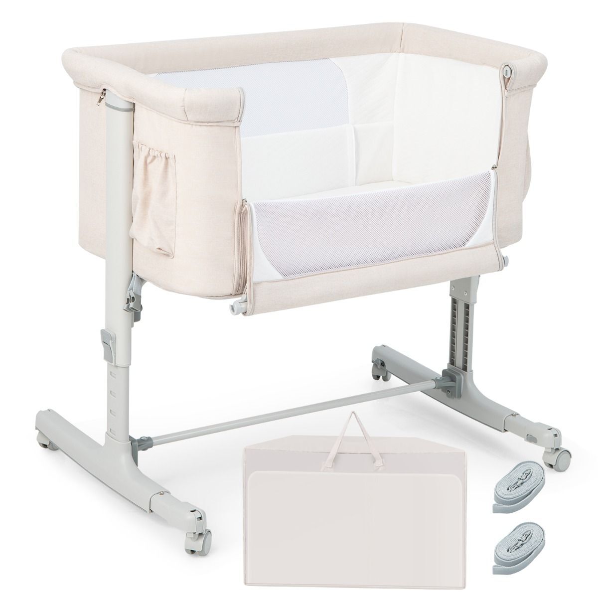 Lit cododo bébé réglable en hauteur gris clair de 0 à 6 mois - 3