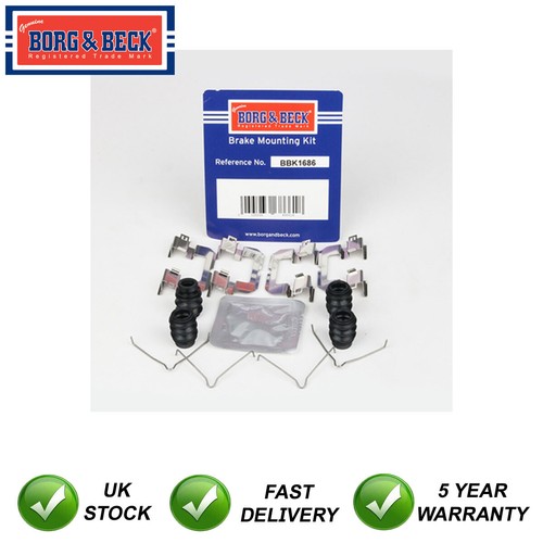 Front Brake Pad Fitting Kit – Caliper Spring & Anti-Rattle Clip – Fits Vauxhall Combo 2012+ – Bremtech BPF1680D, 2-Year Warranty