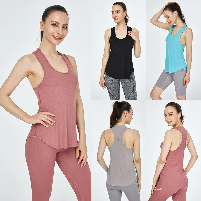 Women's Quick Dry Workout T Shirts Athletic Yoga Gym Clothes