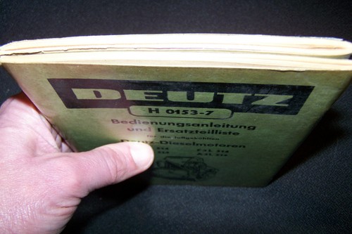 DEUTZ H 0153 7 Ersatzteilliste Dieselmotor F2L 514 F3L Bedienungsanleitung 1954 - Bild 9 von 9