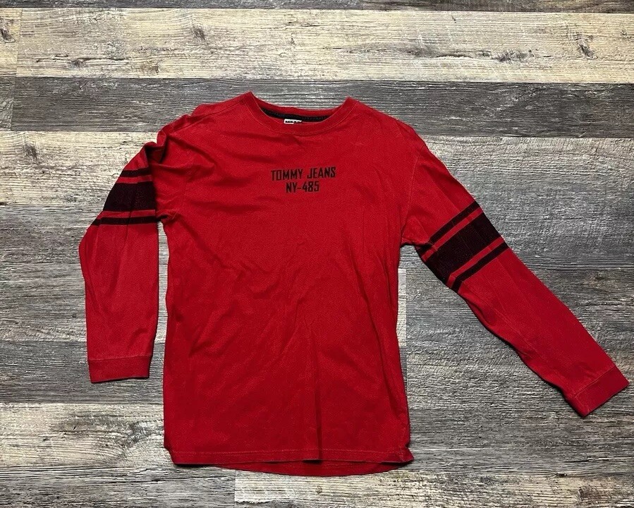 Vintage 90s Tommy Hilfiger Long Sleeve T-Shirt Size Large Tommy Jeans