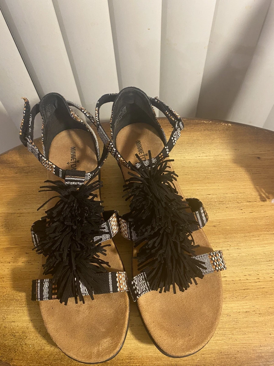 Fringe sandals size best sale 11