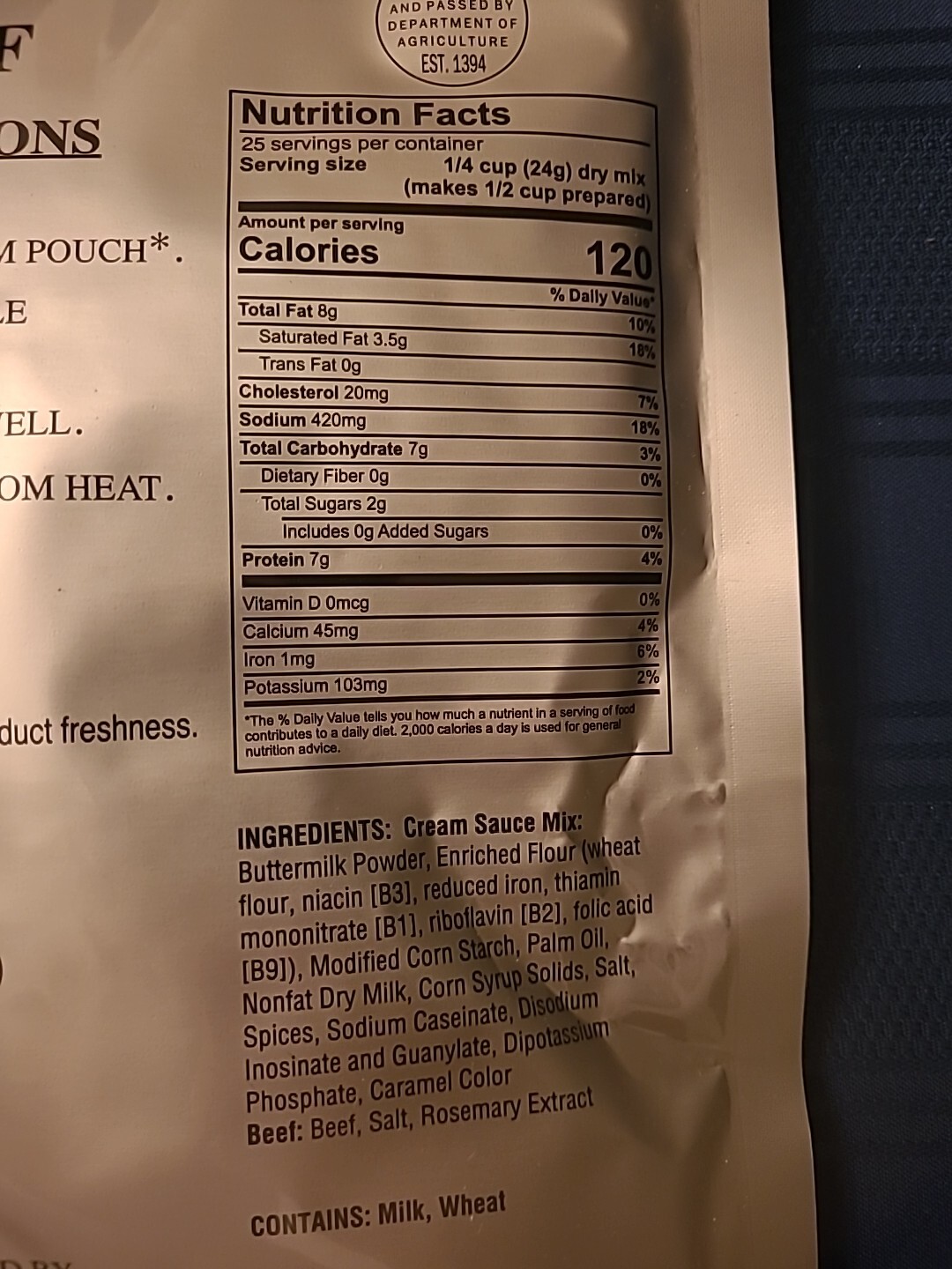 Mountain House Creamed Beef Freeze Dried eBay