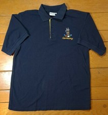 Vintage Tago German Beer Stein Embroidered Navy Polo Shirt XL Germany EUC