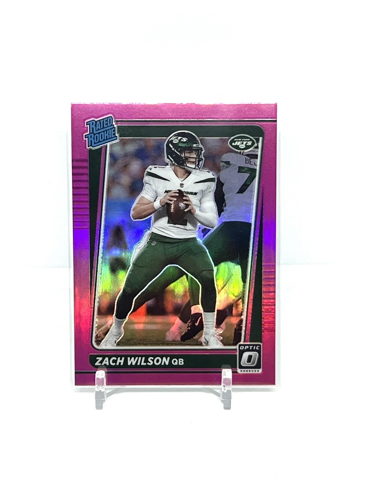 2021 RC ZACH WILSON DONRUSS OPTIC FOOTBALL PINK PRIZM New York Jets #202