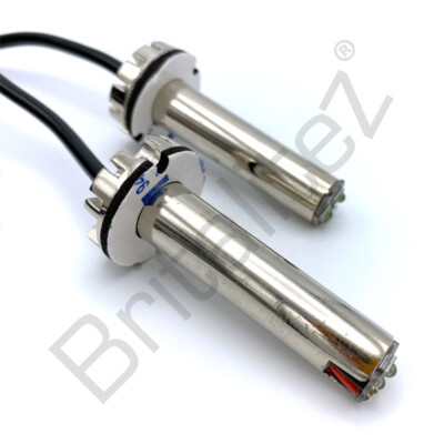 12 V, 24 V blinkende LED VERSTECK LICHTER, Micro Blast, langer Schaft, verdeckt, WEISS