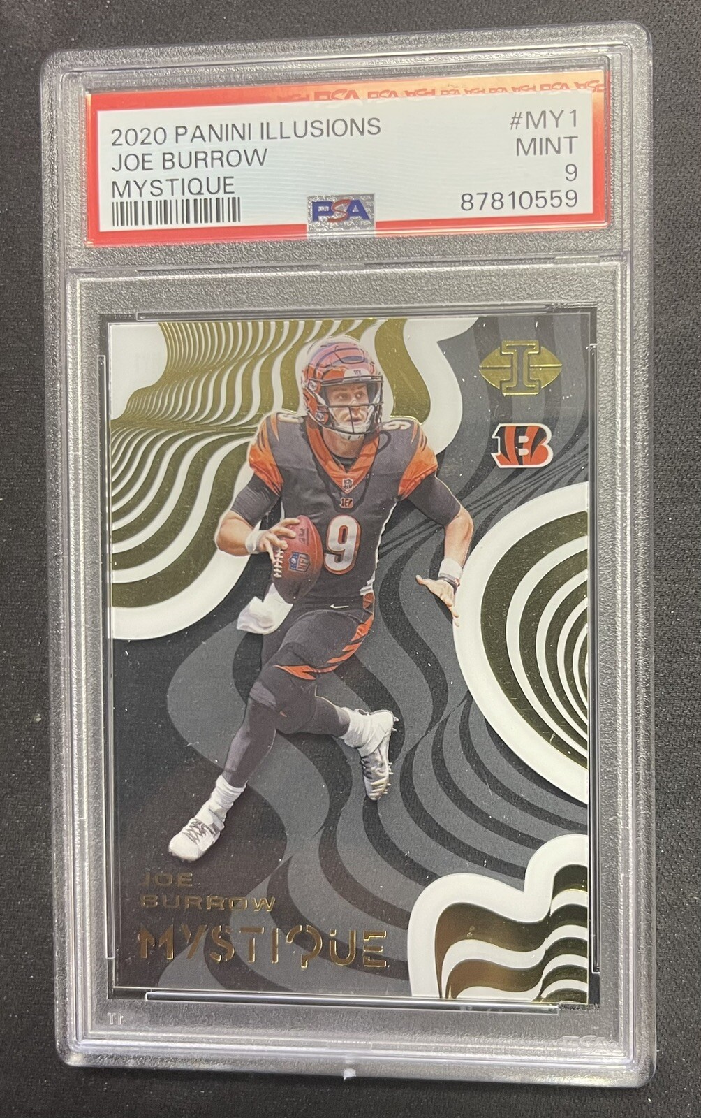 2020 Panini Illusions Mystique #MY1 Joe Burrow Graded PSA 9 MINT Rookie RC