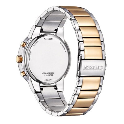 Citizen Eco-Drive AT2244-84A Two-Tone Rose Gold Analog Chronograph
