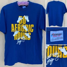 Vintage 50 Aerobic Hours at the Big C T-Shirt Stedman Made In USA L 42-44