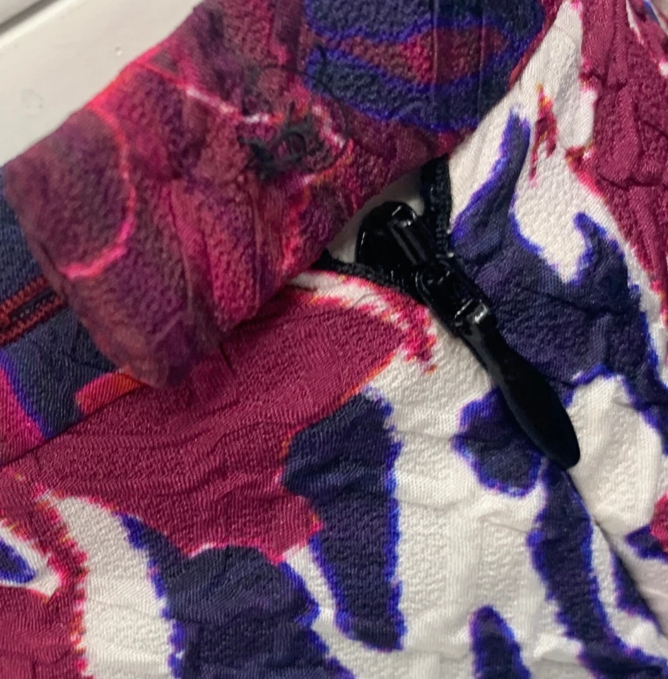 Falda Peter Pilotto púrpura rojo azul estampado abstracto talla 10 Foto 3 de 4