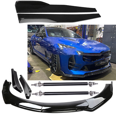 For Kia Stinger Front Bumper Splitter Spoiler Body Kit Side Skirt Glossy J