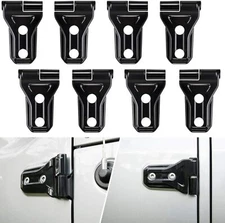 Black Door Hinge Protect Cover Trim Fit For Jeep Wrangler JL 4 Door & 2Door-8PCS