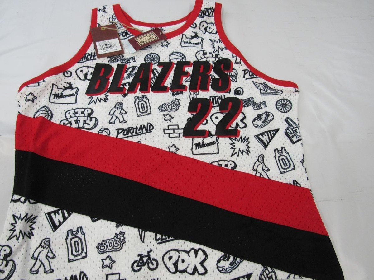 Clyde Drexler #22 Trail Blazers Mens Mitchell & Ness