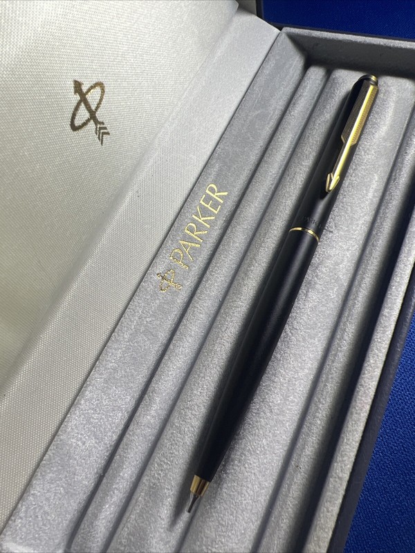 Parker FRANCE Pencil 14k Gold Accents Dexter Emblem On Top