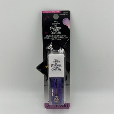 Wet n Wild Nightmare Before Christmas TWO FACED Color Changing Lip Oil Gloss NEW