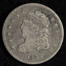 1836 Capped Bust Silver Half Dime VG/FINE E238 SAHZ