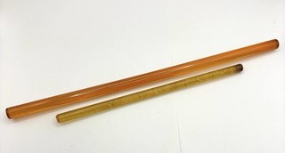 2 VINTAGE 1940’S APPLE JUICE ROUND BAKELITE RODS