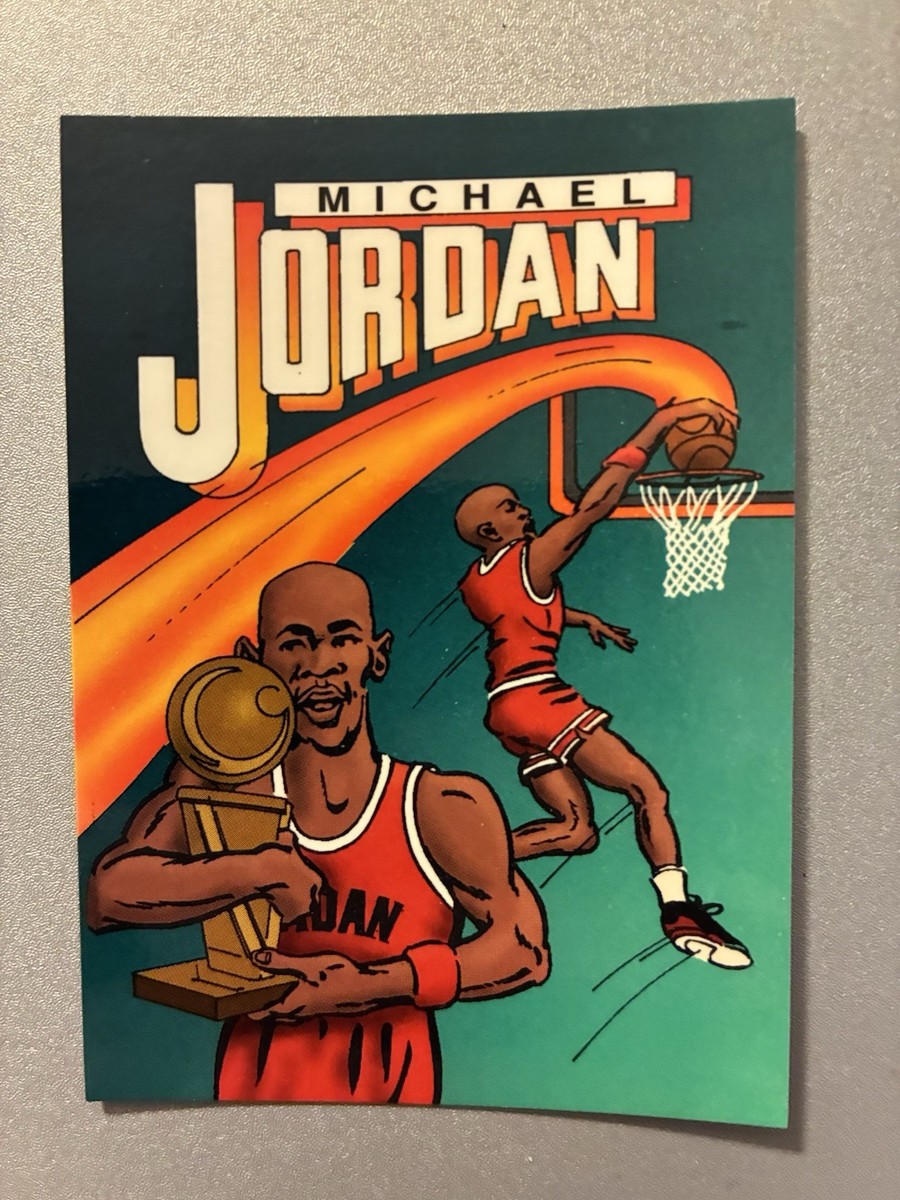 Michael Jordan card, 1989 Cartoon Fire Dunk, NBA JAM (Error