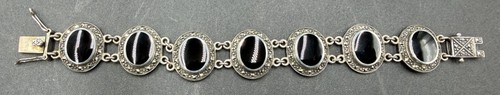 925 FAS Sterling Silver & Onyx Bracelet