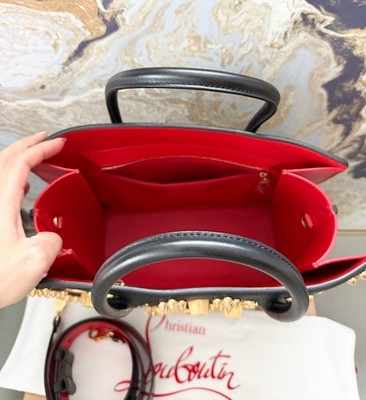 Christian Louboutin S Paloma Medium Embellished Studded Black
