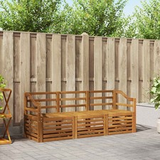 Set divani 3 pcs Naturale Legno di Acacia Massello