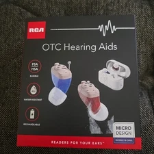 RCA Hearing Aid In-Ear Canal Design w/ Charging Case & Accessories  Tested