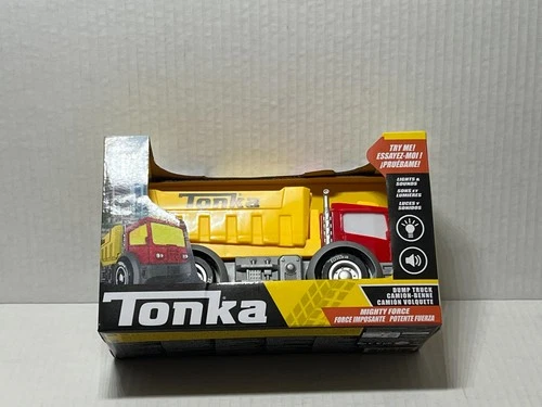 Tonka 7" Mighty Force Red & Yellow Dump Truck LIGHTS & SOUNDS NEW