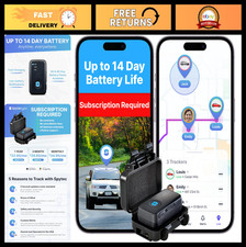 Portable Real-Time GPS Tracker for Vehicles Kids Waterproof, 14-Day Battery,