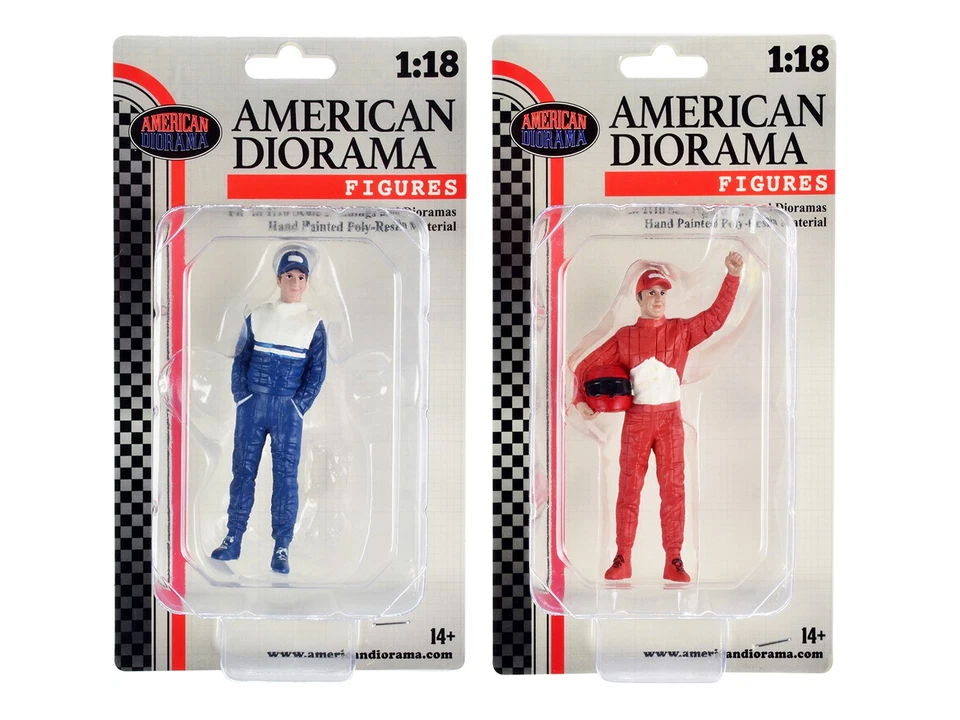 Conjunto de bonecos Racing Legends da década de 1990 modelos em escala 1/18 American Diorama - Imagem 2 de 4