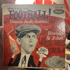 "WHAT IT WAS, WAS FOOTBALL" & "ROMEO & JULIET" (ANDY GRIFFITH) CAPITOL EAP 1-498