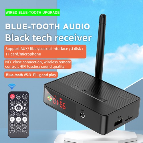 New Wireless Bluetooth 5.3 Audio Transmitter Receiver NFC HiFi Music Adapter - Afbeelding 2 van 8