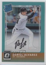 2016 Donruss Optic Rated Rookies Signatures Aqua 73/75 Dariel Alvarez Auto 0w8
