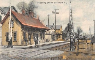 Bloomfield New Jersey Watsessing Train Station Depot Vintage Postcard AA110223