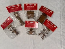 Lot Vtg Sears Wooden Doll House Christmas Ornament Furniture Clock Chair Cradle
