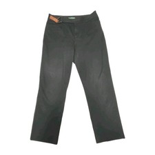 Lauren Ralph Lauren Black Equestrian Style Leather D-Ring Pants Women Size 8P