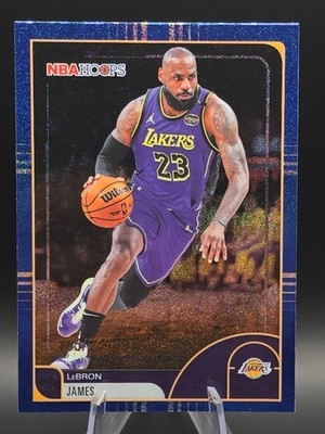 2025 Topps NBA Hoops LeBron James #84 Pixel Burst Blue 105/149