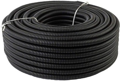 100 FT 1/4  6mm Black Split Loom Conduit Polyethylene Tubing Twice The
