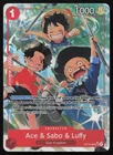 Ace & Sabo & Luffy (Alternate Art) OP13-007 Foil Carrying On His Will NM