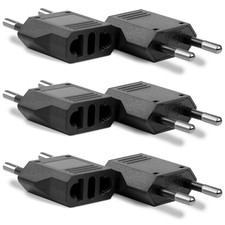 6 Pack US to European Travel Plug Adapter Type C Travel Adapter Europe, Europ...