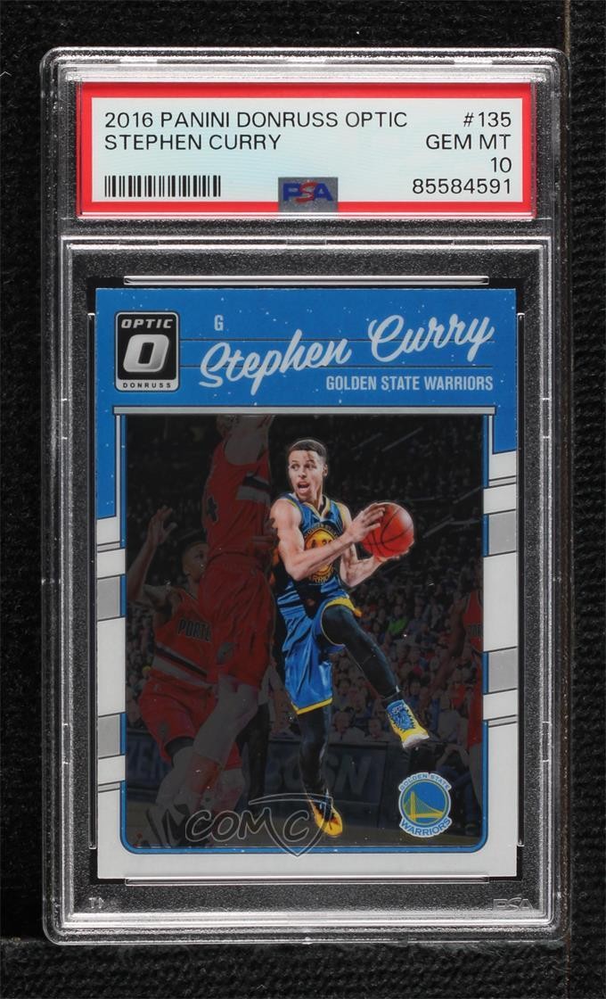 2016-17 Panini Donruss Optic Stephen Curry #135 PSA 10 GEM MT 09gn